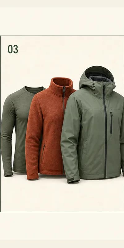Ισοθερμικό, fleece και αδιάβροχο μπουφάν
